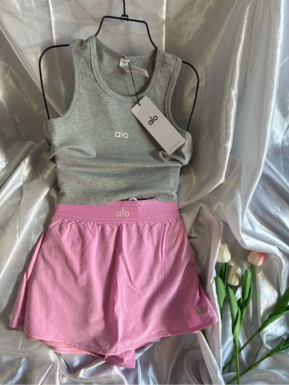 ALO Yoga Pink Athletic Shorts with Elastic Waistband